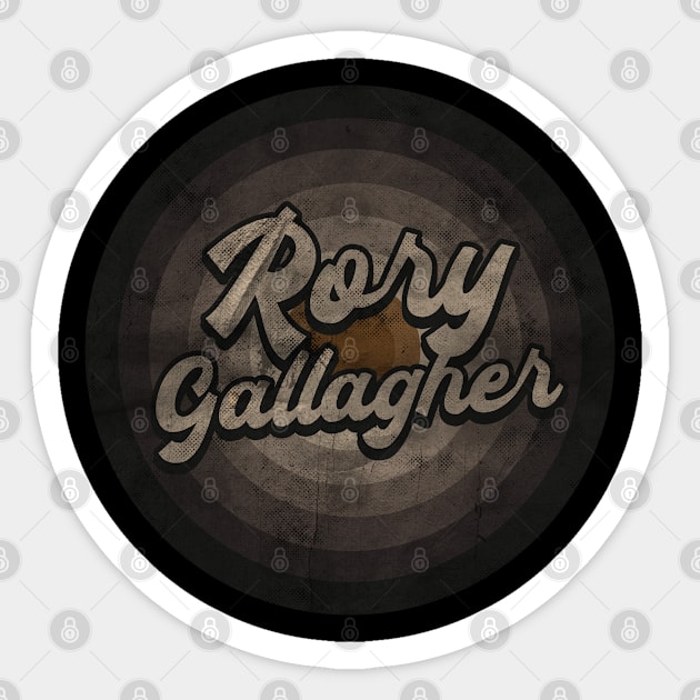 RETRO BLACK WHITE - Rory Gallagher Sticker by Yaon